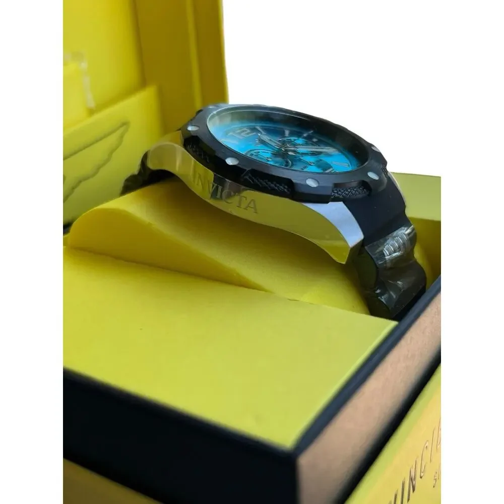 Invicta I Force Axis Men’s 50 MM Black With Blue Face Watch New